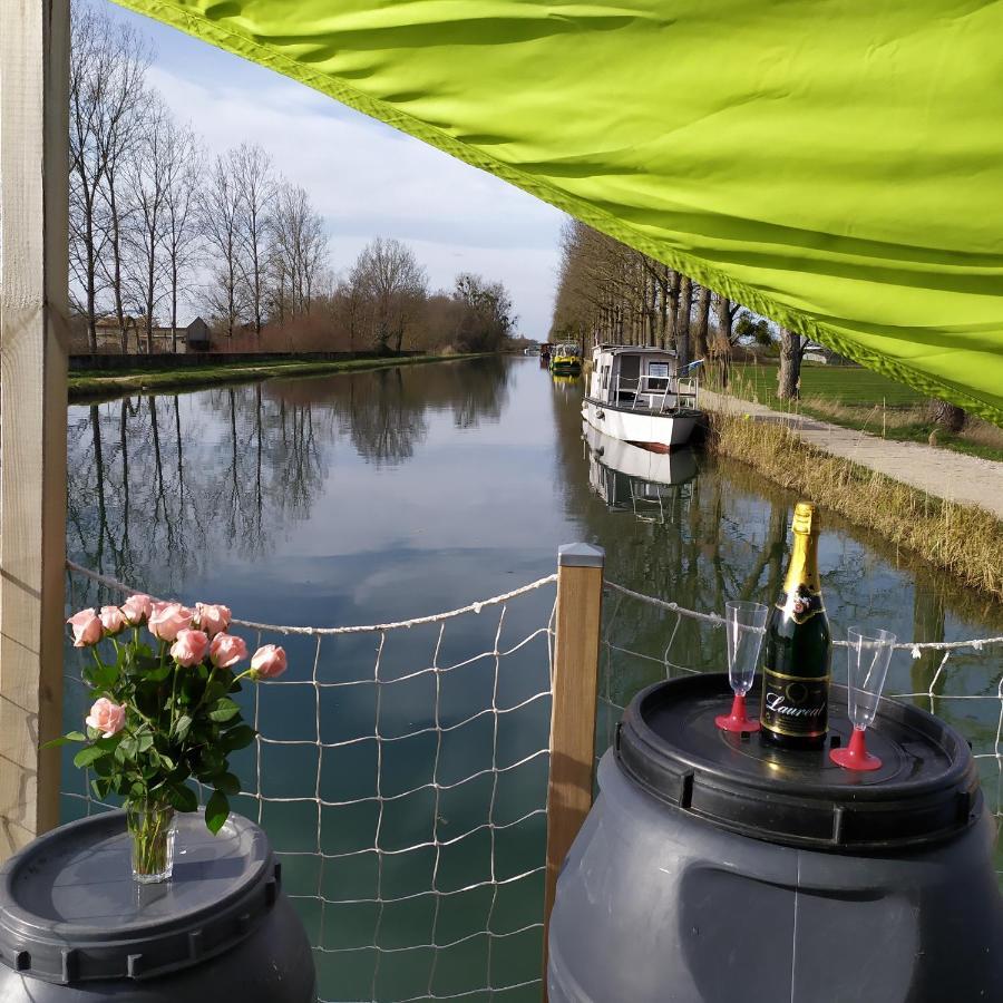 Cottage Flottant Saint Jean De Losne Option Jacuzzi Exterior photo